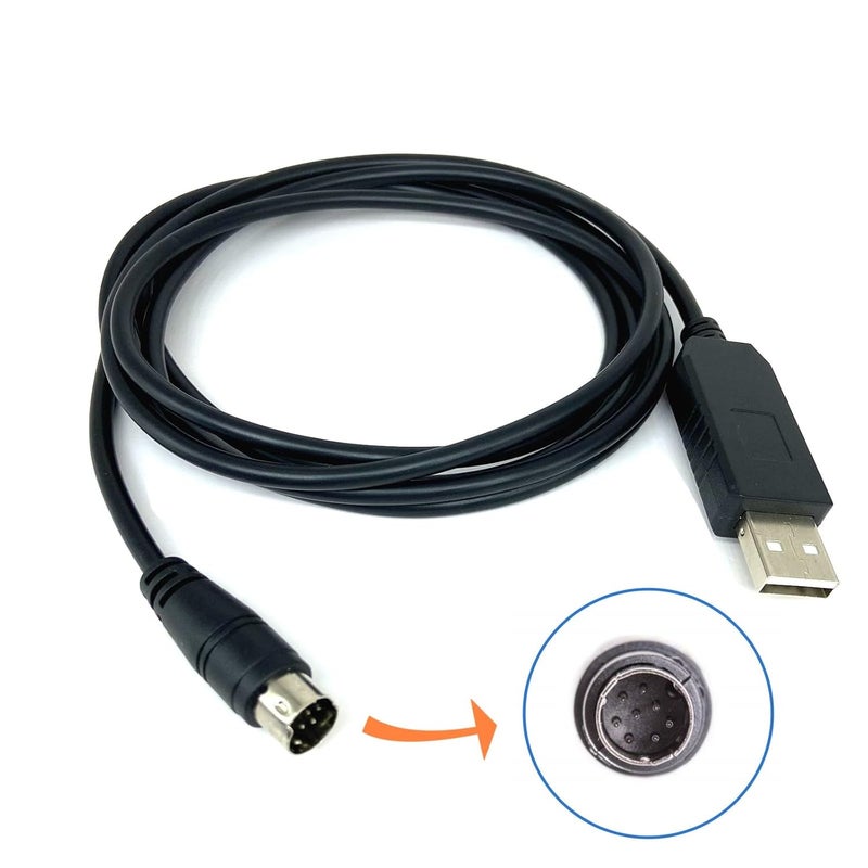 Teykst كابل محول USB إلى Mini Din بطول 6 أقدام مع شريحة FT232RL، موصل ذكر 8 دبابيس، كابل واجهة صوت CT-62 لراديو Yaesu طراز FT-100، FT-817، FT-857، FT-897 - Image 4
